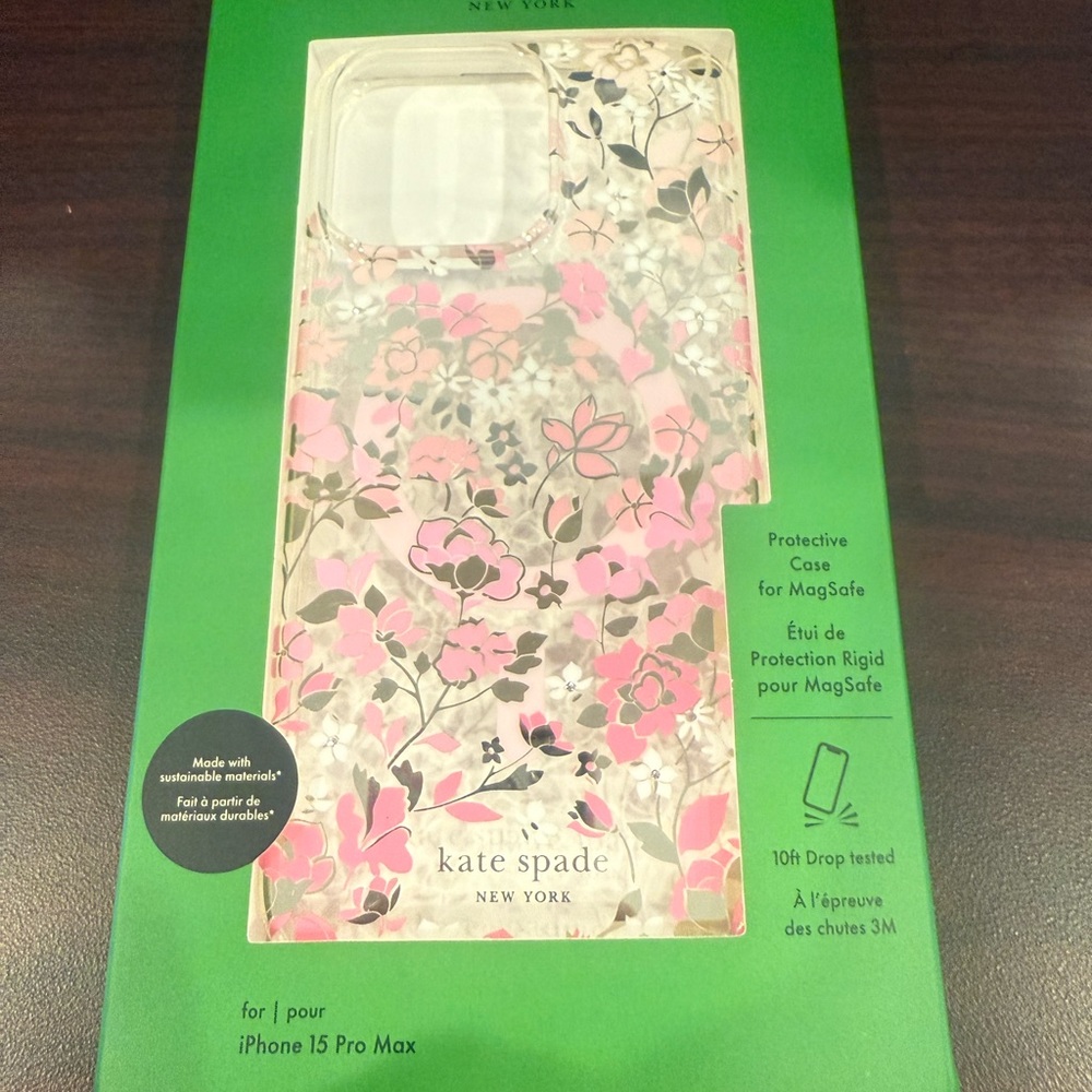 kate spade Pink Protective Case for iPhone 15 Pro Max